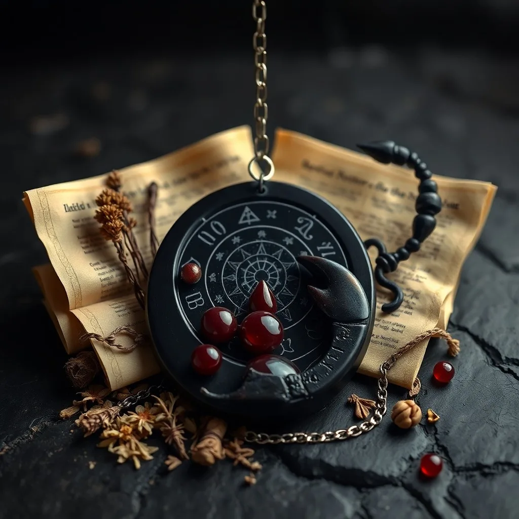 Oil painting of an antique, locked journal with a quill and smoke, representing Scorpio's transformative nature.