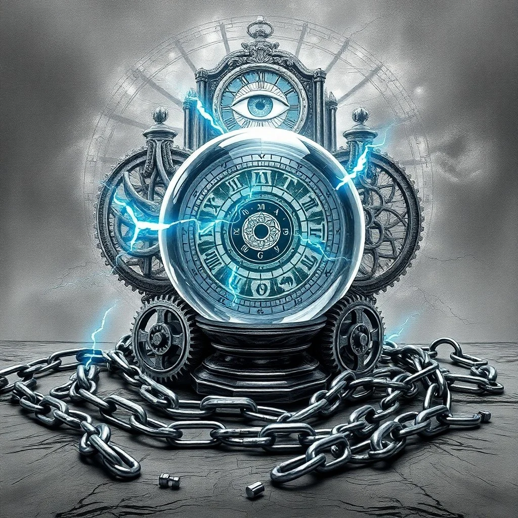 3D illustration of abstract, interlocking gears and circuits, with electric currents, symbolizing technological innovation and systemic change.