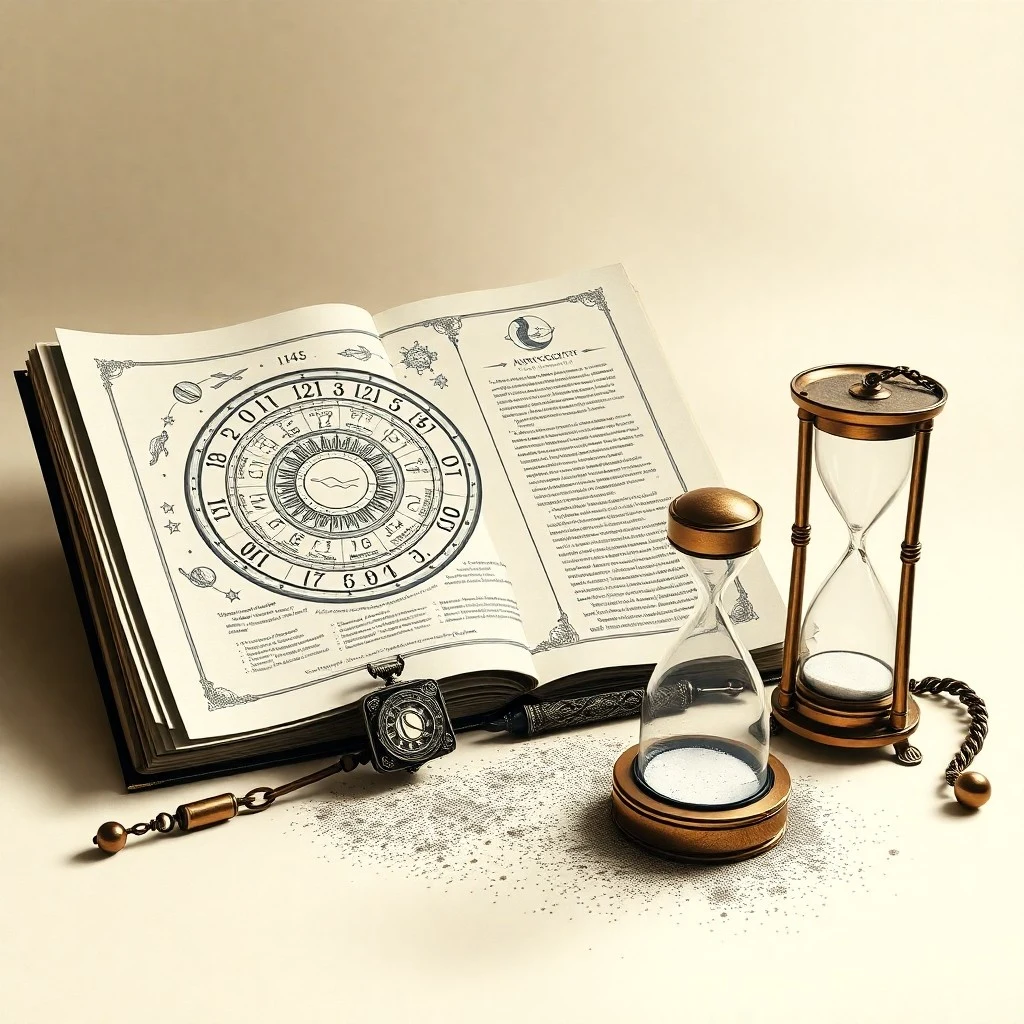 Telescopio vintage apuntando al cielo estrellado, con cartas astrológicas antiguas y pergaminos sobre un escritorio de madera iluminado por la luna.