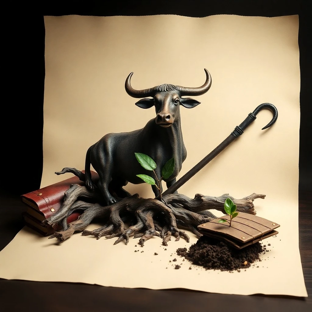 Pintura al óleo de una pared de piedra meticulosamente elaborada y erosionada que se extiende a lo lejos, simbolizando perseverancia y logro duradero.