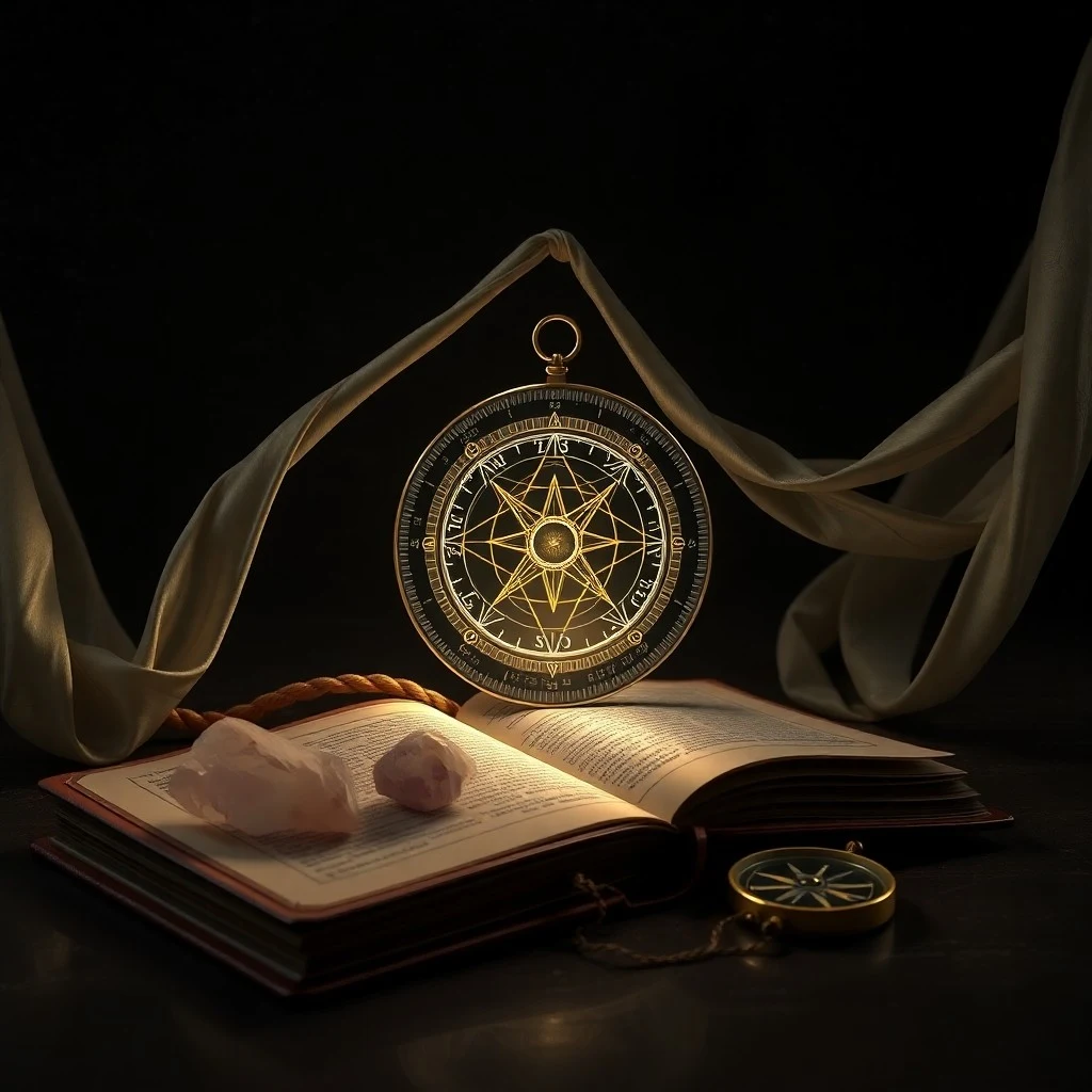 Vintage telescope and open journal with synastry chart, symbolizing astrological relationship analysis.
