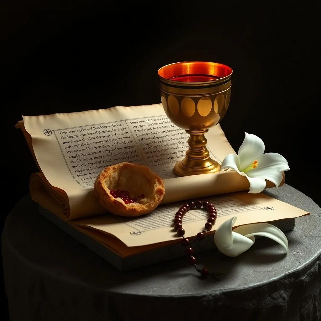 Biblia antigua abierta con ramas de olivo seco, simbolizando el Antiguo y Nuevo Testamento