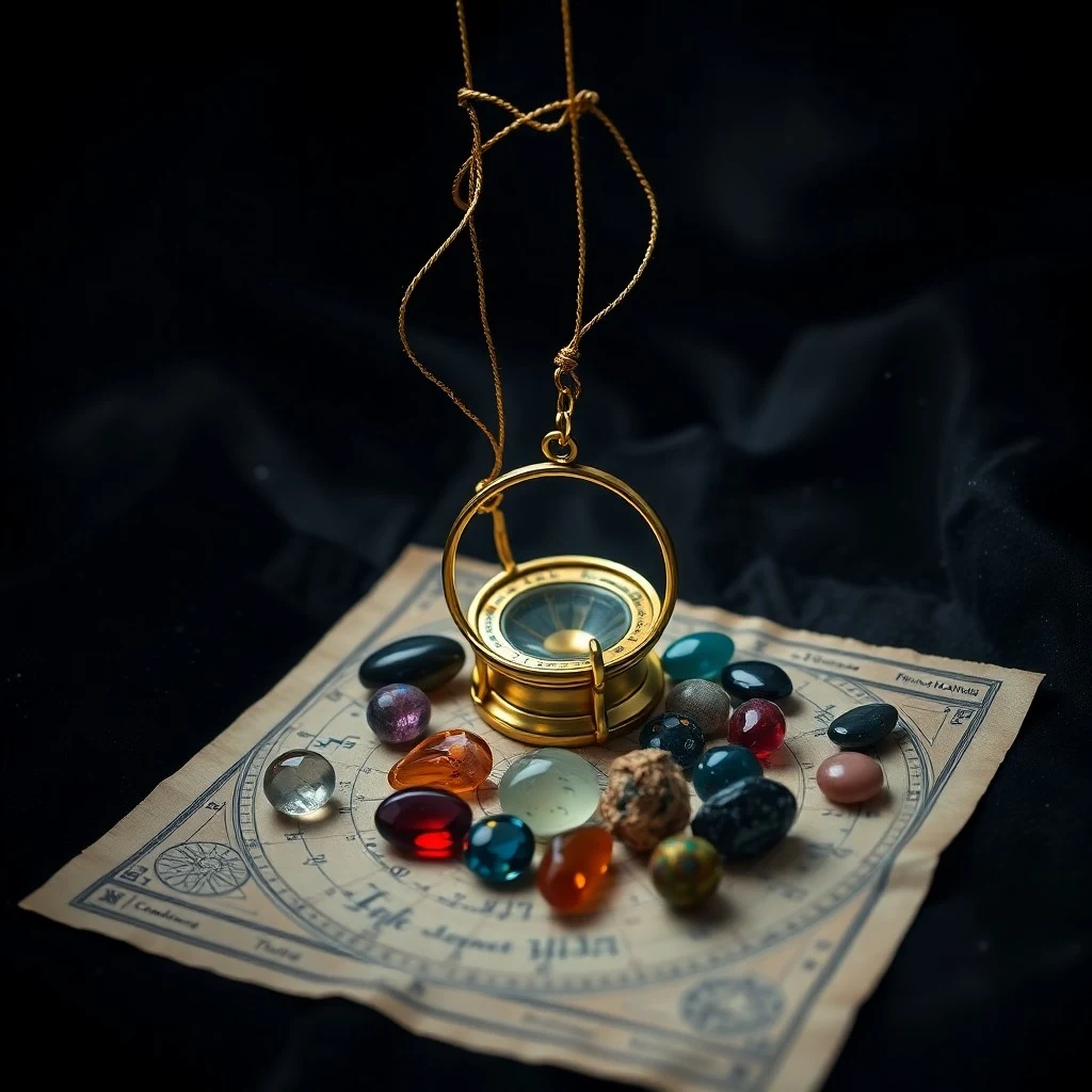 An antique brass astrolabe resting on a rich velvet cloth, surrounded by aged parchment scrolls with astrological charts. A golden light beam highlights the intricate details, symbolizing ancient wisdom and precision.
