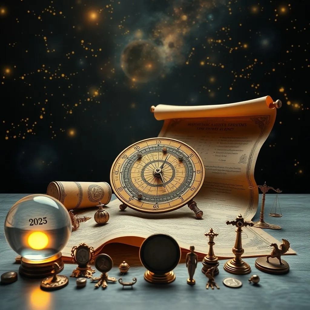 Esferas celestiales interconectadas con símbolos planetarios