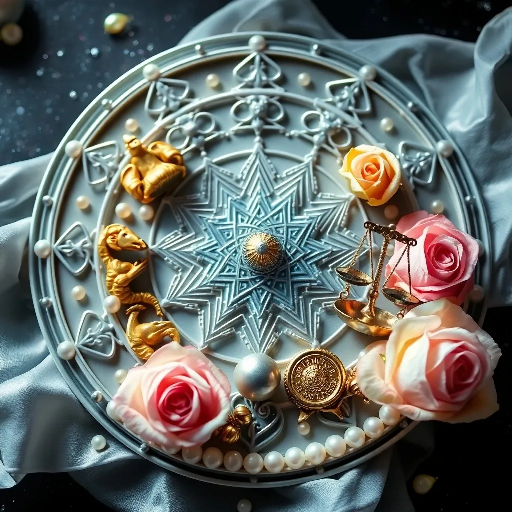 Cinematic still life of an ornate velvet jewelry box with a rose quartz crystal, antique letters, and silk ribbon on a mahogany desk.