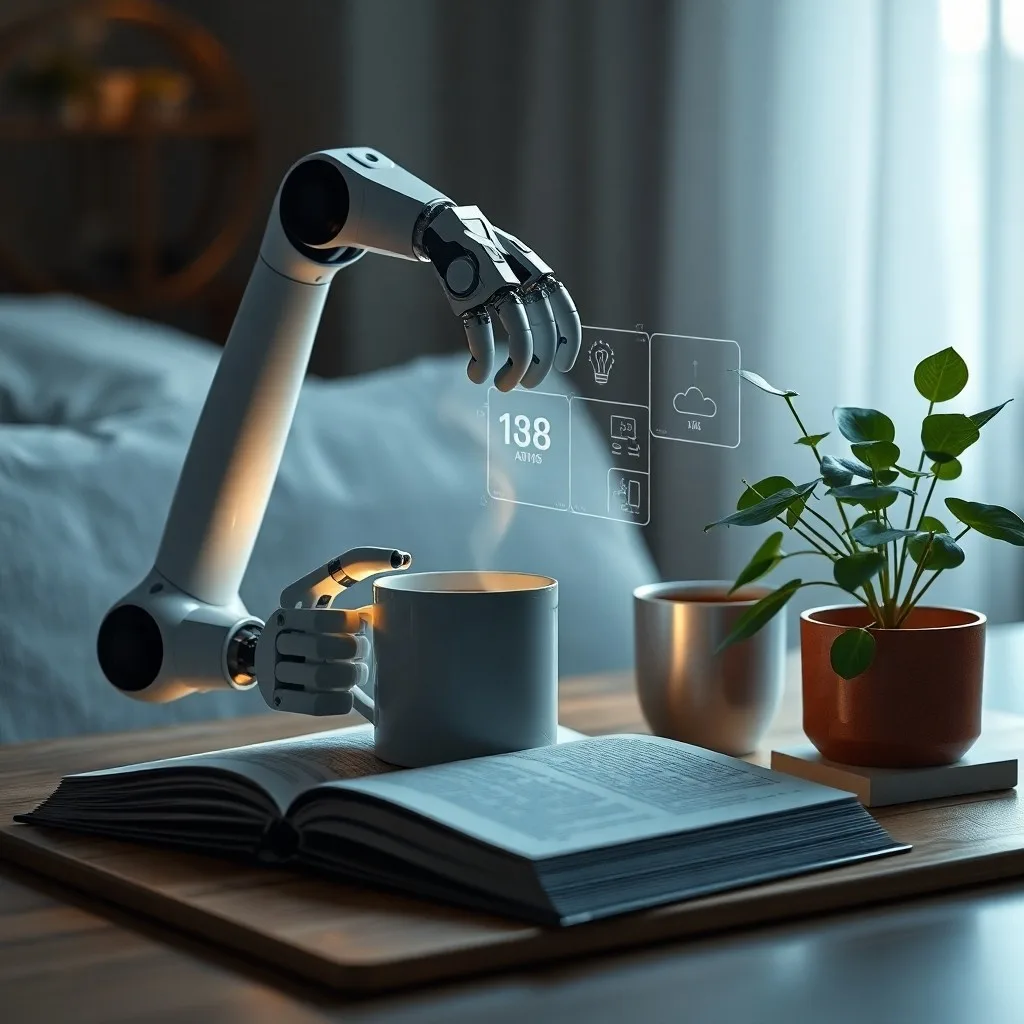 Representación abstracta de la inteligencia artificial con redes neuronales y flujos de datos en tonos azules y verdes.