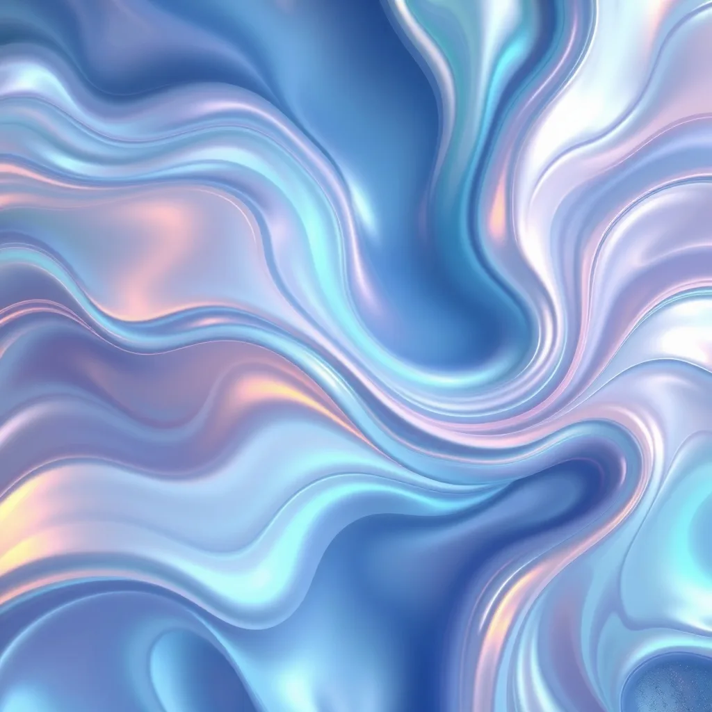 Pintura digital abstracta de colores fluidos y luminosos que representan el equilibrio hormonal