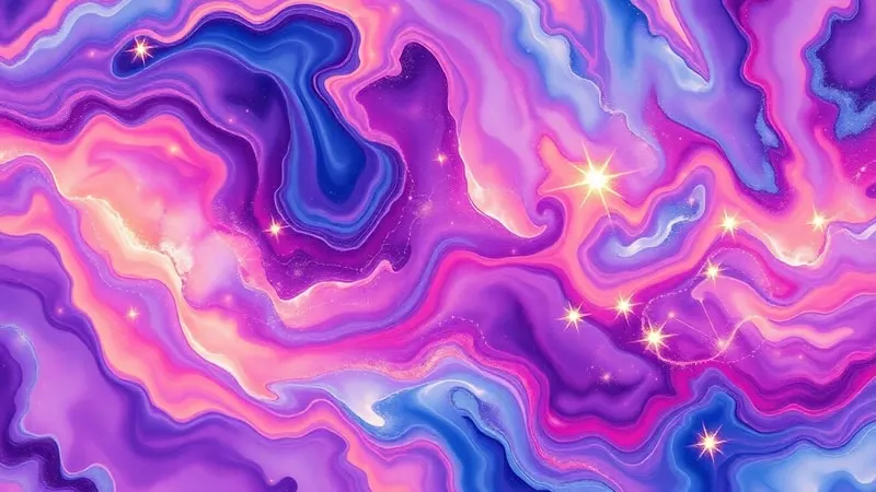 Pintura abstracta en acuarela con colores vibrantes y fluidos, representando corrientes de energía y armonía.