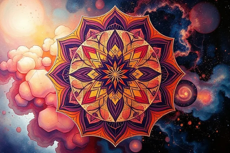 Pintura al óleo abstracta con líneas y formas interconectadas y fluidas, que simbolizan la intrincada danza de las relaciones y asociaciones significativas, con colores armoniosos y vibrantes.