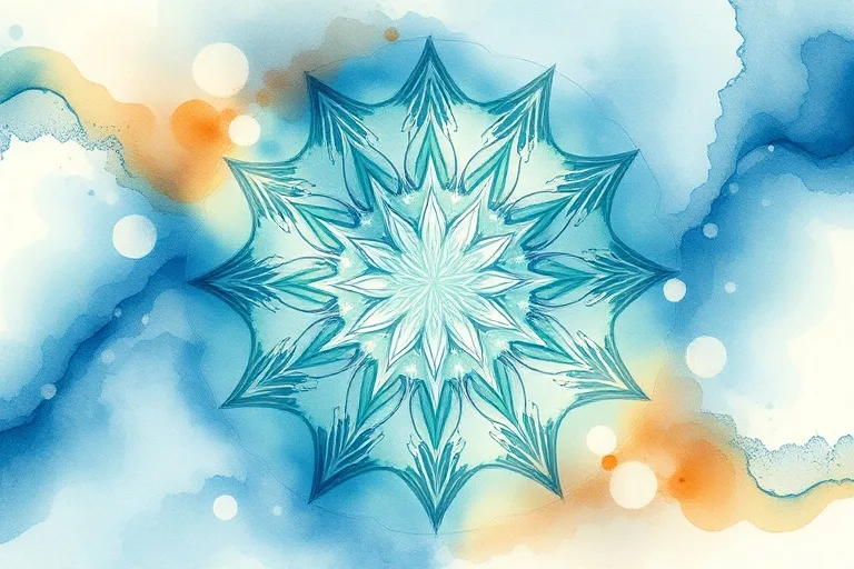 Pintura acuarela abstracta de agua fluyendo con tonos tierra, simbolizando la intuición y la adaptabilidad del Conejo de Agua.