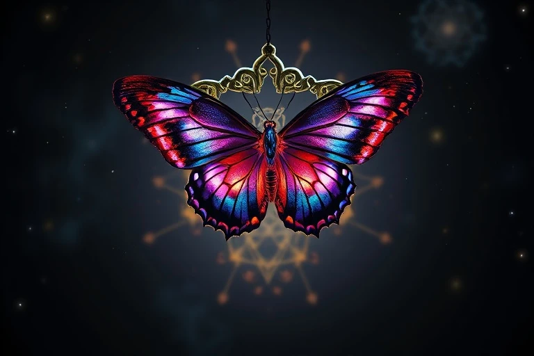 Crisálida abriéndose con una mariposa emergiendo, simbolizando renacimiento