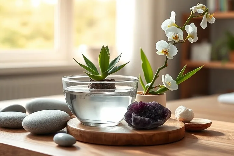 Colección de elementos naturales para Feng Shui