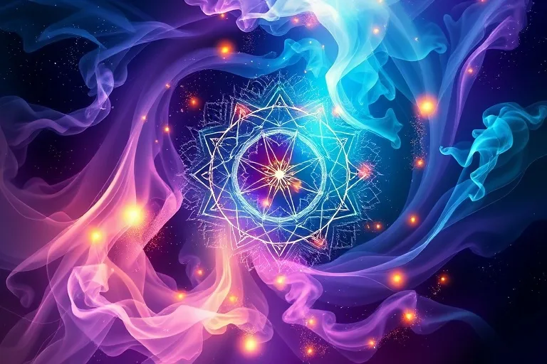 Pintura digital abstracta de limpieza energética