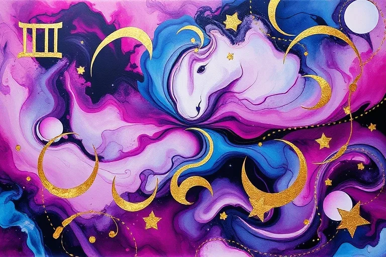 Pintura de acuarela de un altar místico con un cáliz, una pluma y un pergamino bajo la luz de la luna, evocando un ambiente ritualístico.