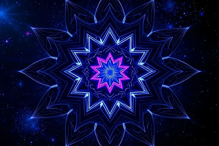 Abstract representation of layered understanding, geometric shapes interlocking and shifting, vibrant light rays breaking through dark, opaque layers, a sense of revelation and depth, cool blues and purples contrasting with bright whites.