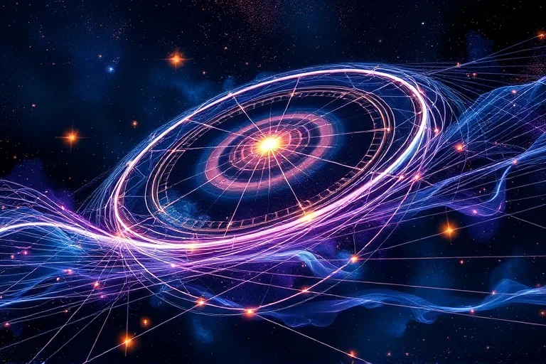 Abstract cosmic journey art