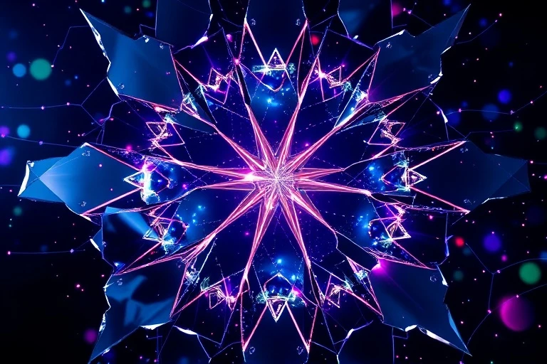 Abstract art of fragmented mirrors reflecting shifting pathways, symbolizing adaptability and new opportunities.