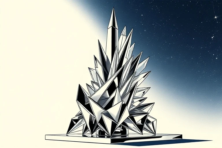 Abstract sculpture representing career ambition and societal impact.