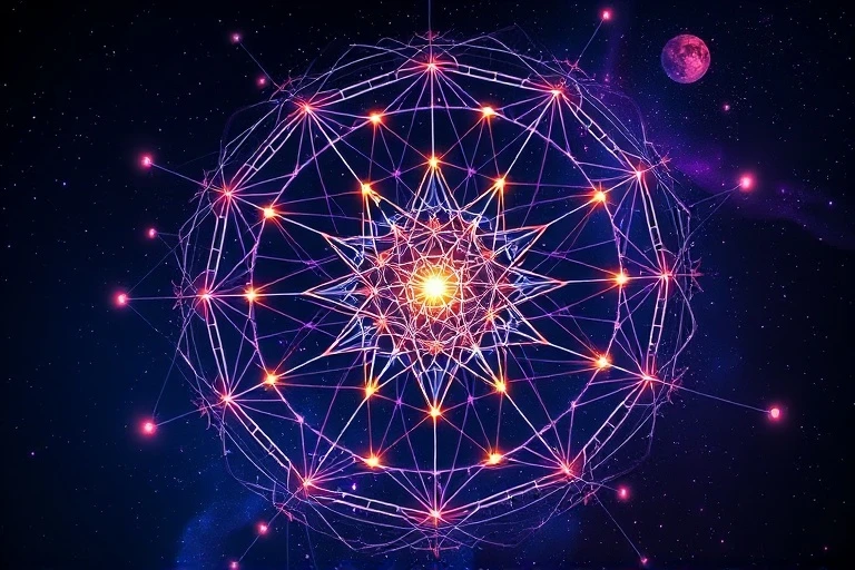 Abstract digital illustration of interconnected luminous threads and nodes, representing communication and emotional bonds