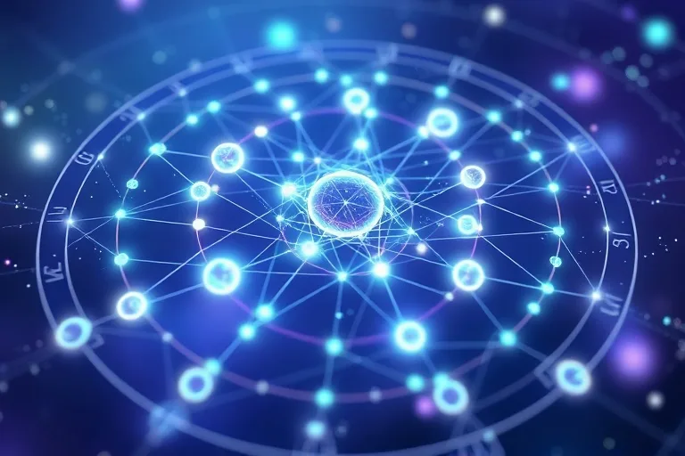Una representación abstracta de energía fluyendo y equilibrándose, con colores suaves y formas orgánicas que evocan serenidad.
