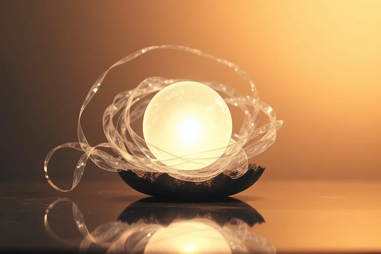 Abstract glowing orb of intention