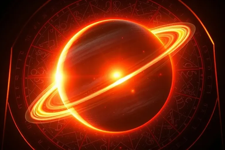 3D render of a planet pausing in its orbit, symbolizing a pivotal turning point