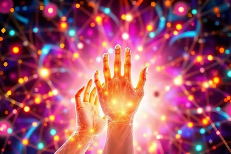 Abstract light pathways for collective growth
