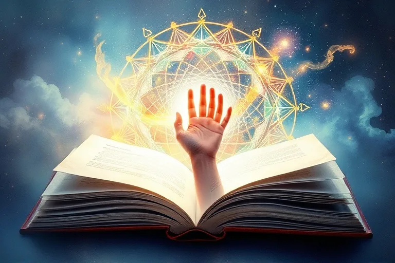 Watercolor illustration of an open book symbolizing self-discovery