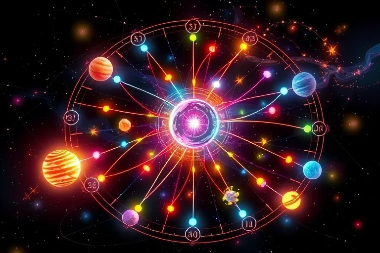 Interconnected planetary energies in a natal chart
