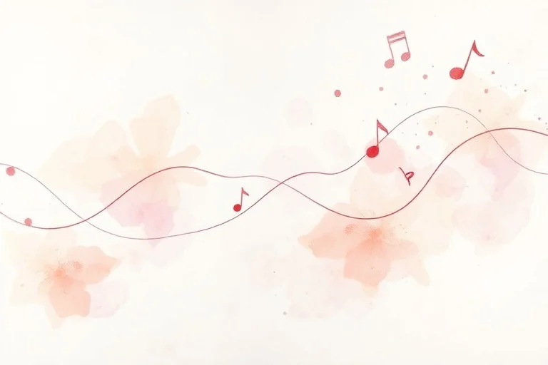 Watercolor illustration of harmonious creative flow with gentle colors