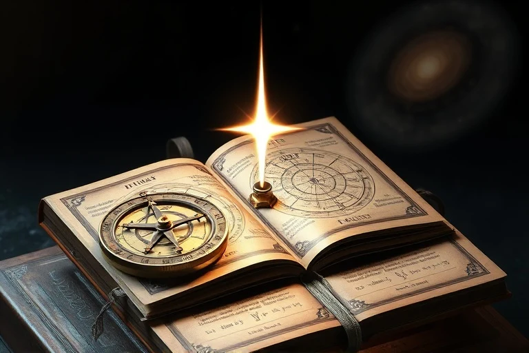Ancient astrolabe with star charts