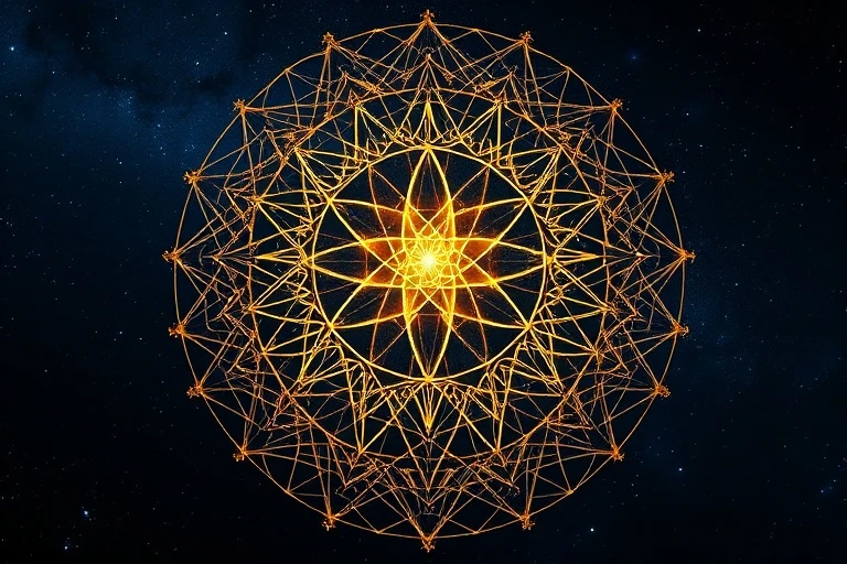 Intertwined golden threads symbolizing destiny