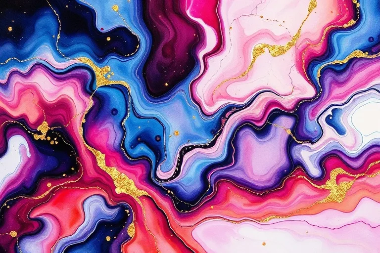 Abstract watercolor depicting neural pathways and brain activity, cognitive growth