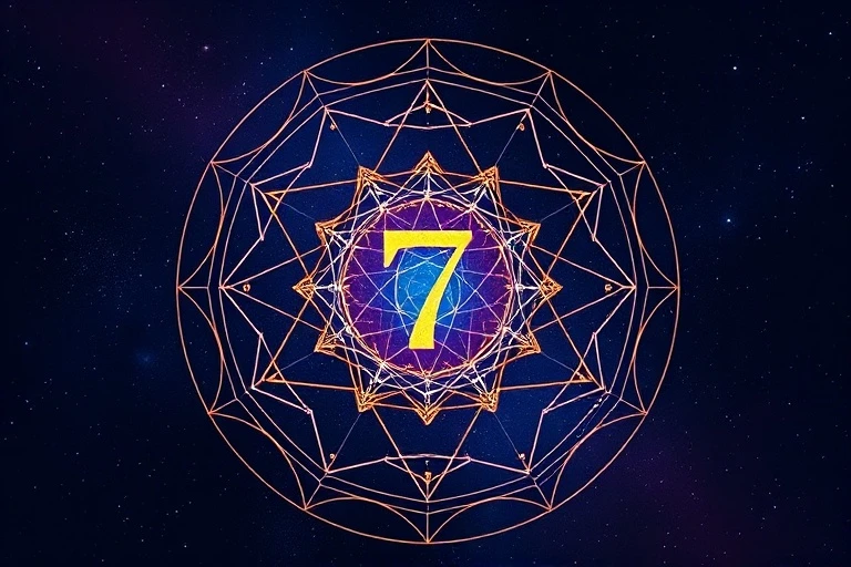 Geometric representation of a life path number with astrological symbols