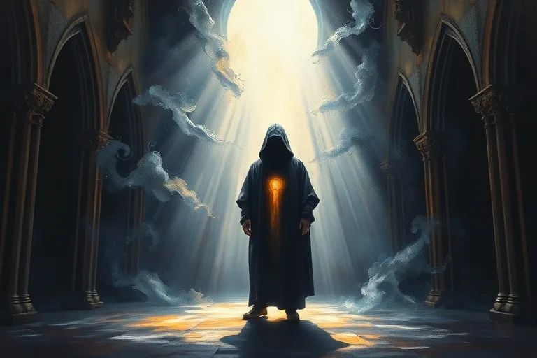 Representación pictórica del combate espiritual interno.
