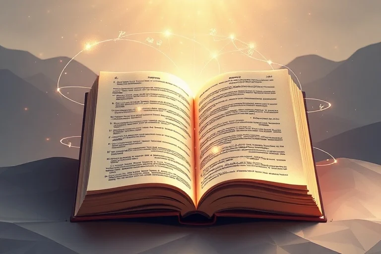 Watercolor painting of an ancient book with astrological symbols
