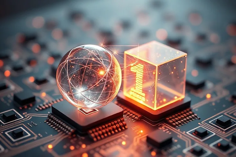 Qubit entrelazado con bit clásico en flujo de datos