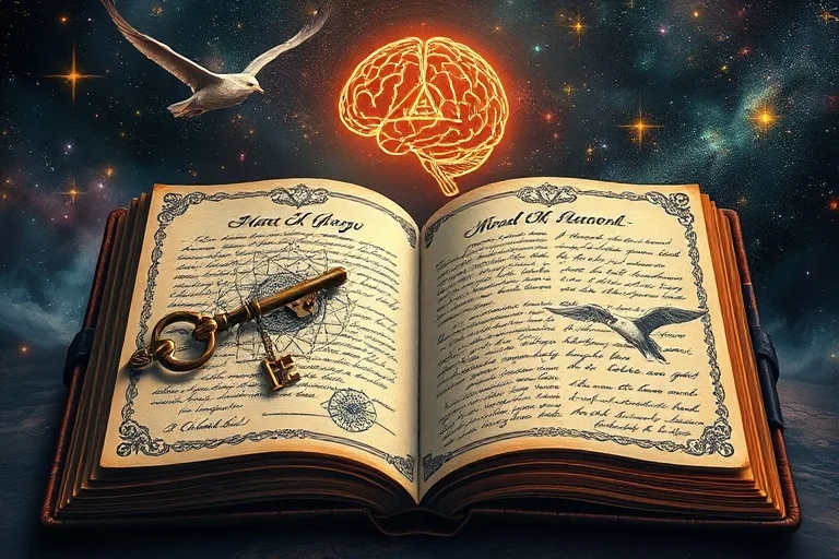 Diario de sueños con símbolos oníricos