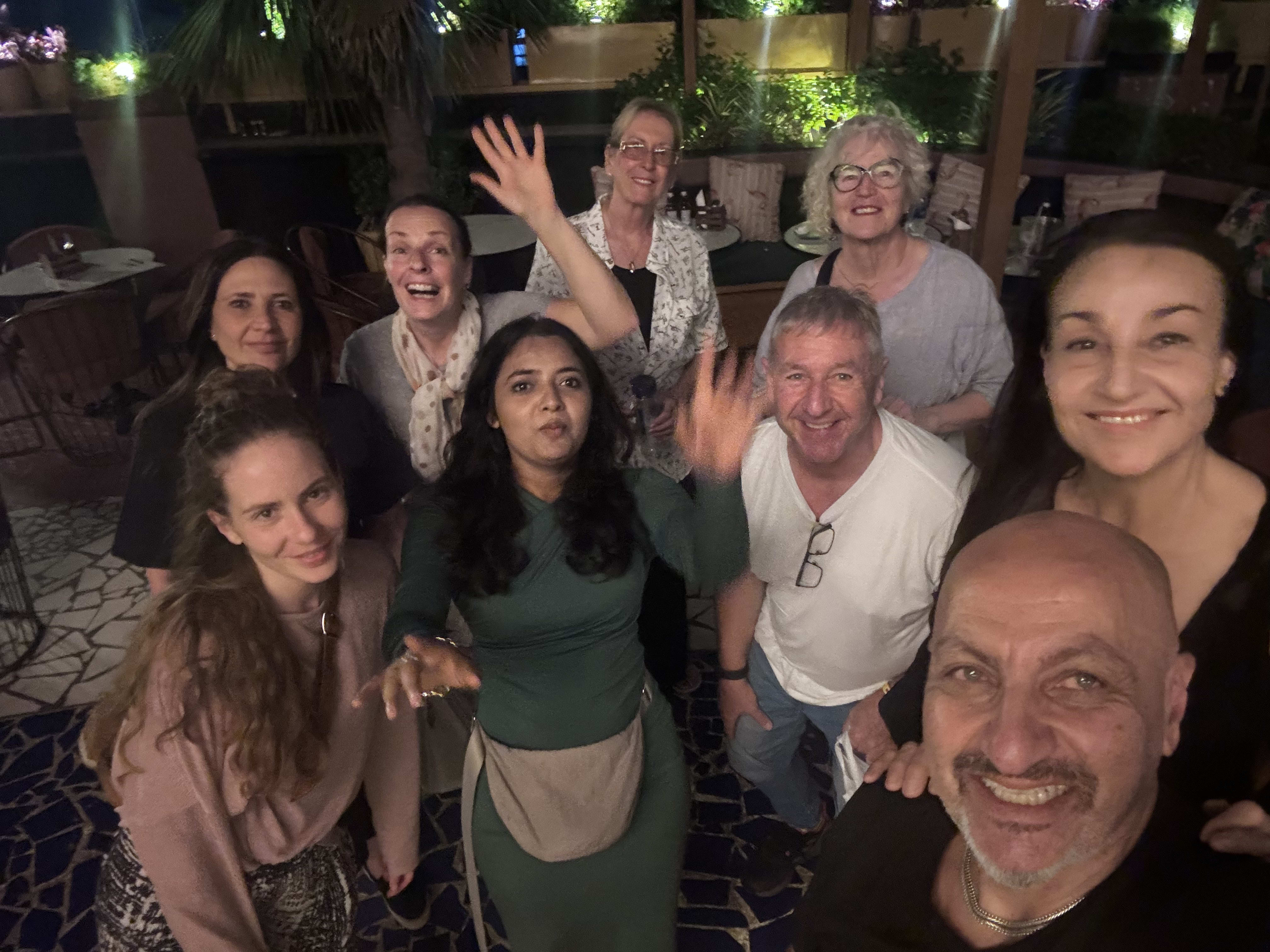A group selfie at the end of a night out