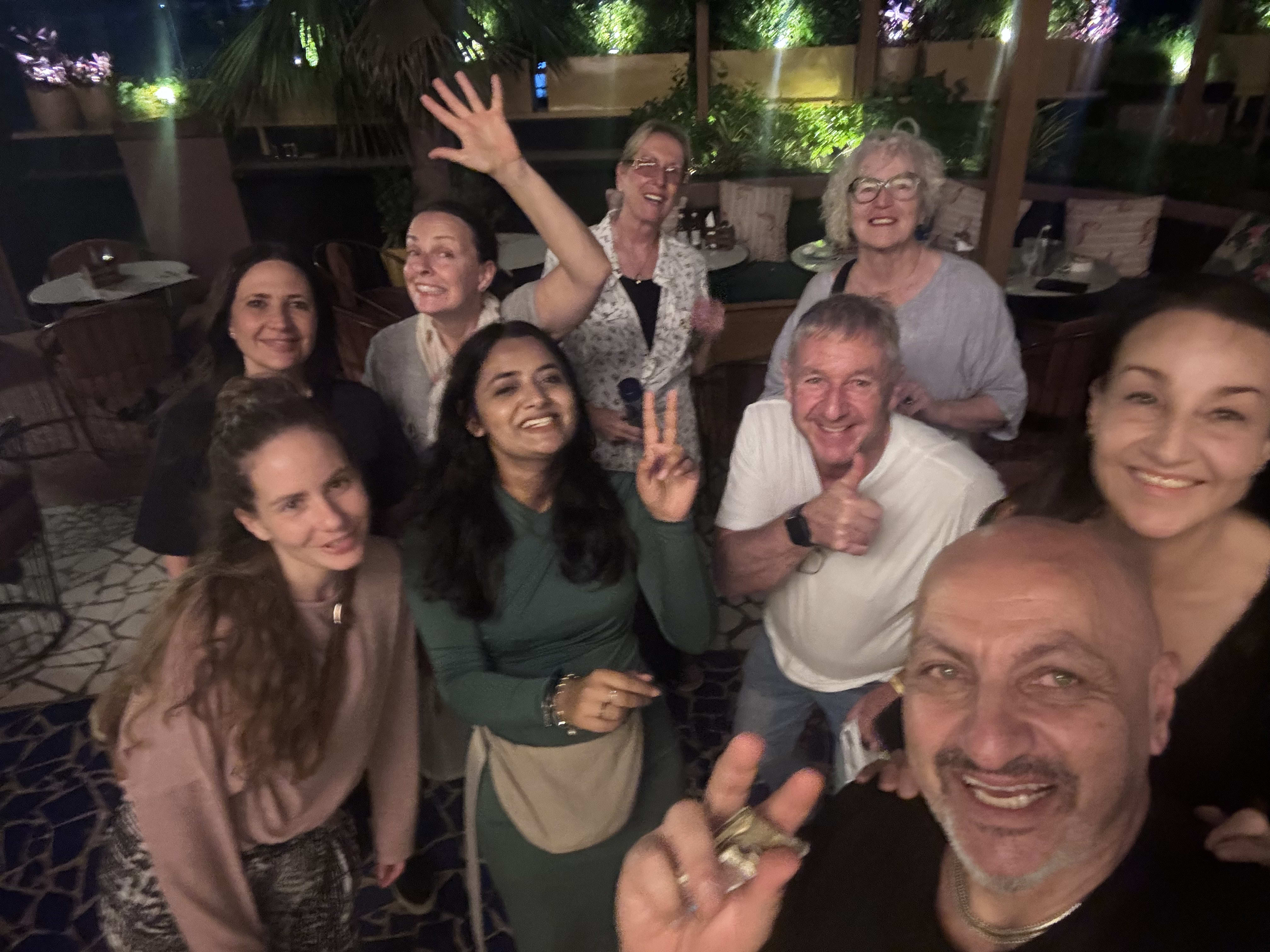 A group selfie on a celebratory night out