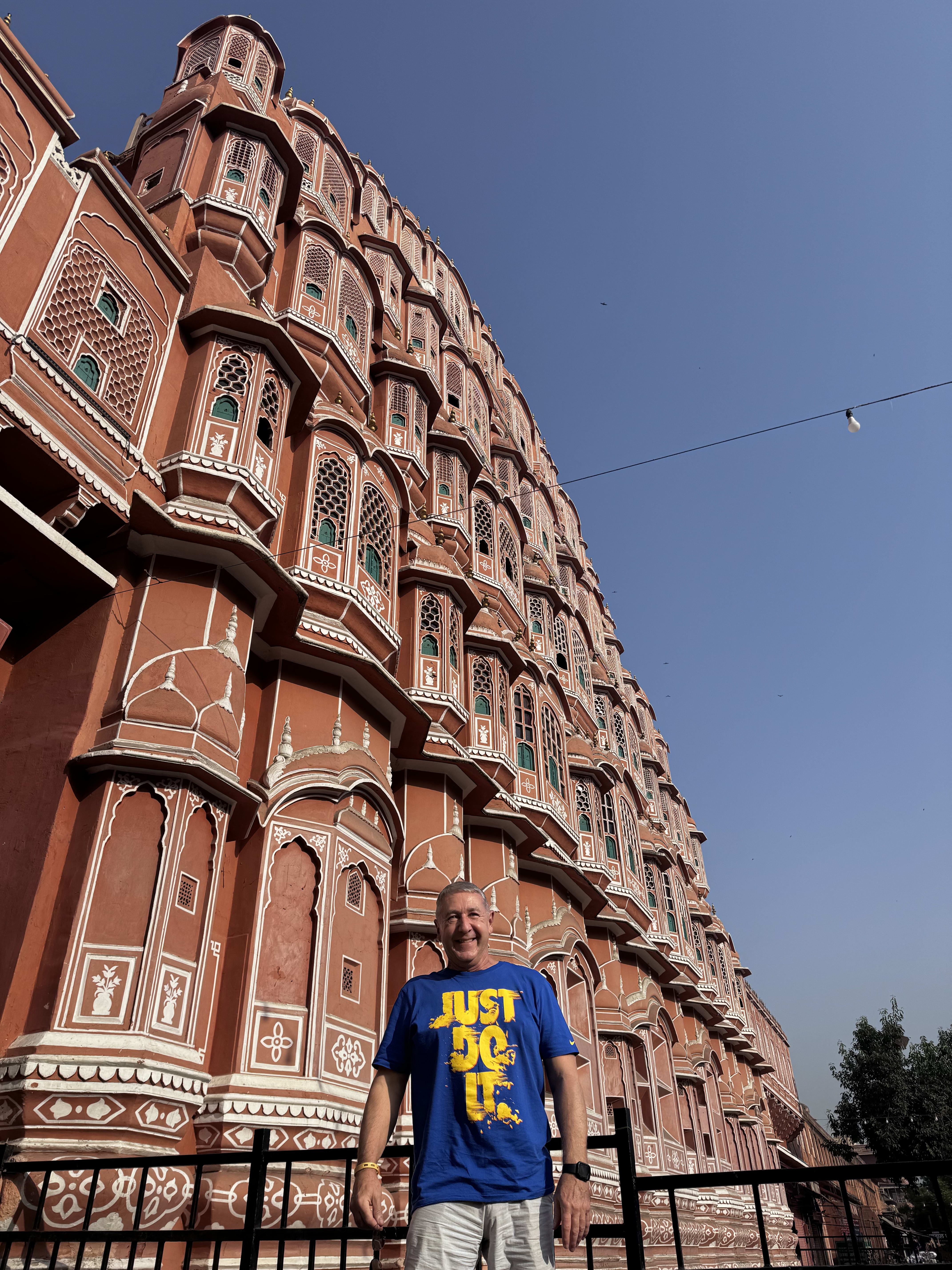 The honeycomb facade of Hawa Mahal, Jaipur