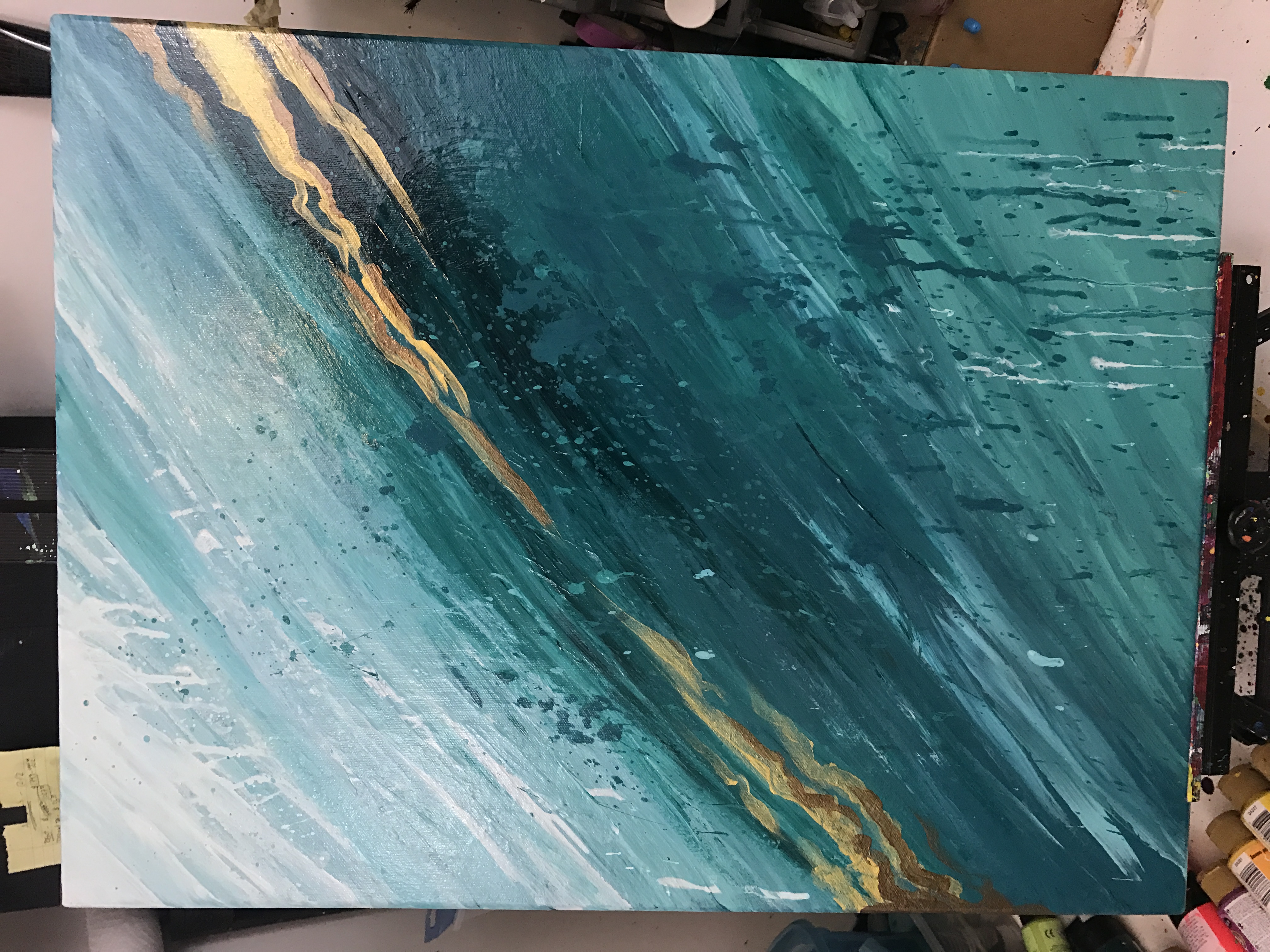 Gold Across The Stones 16"x25"