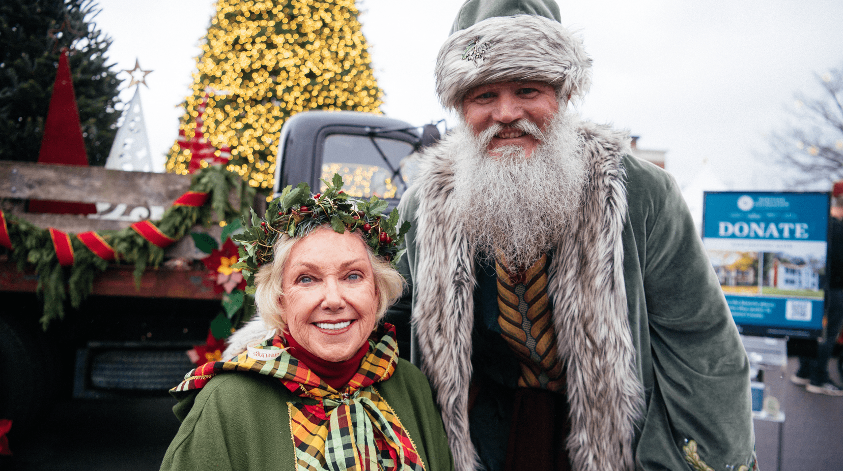 Picture of dickens of christmas santa clause and mrs clause