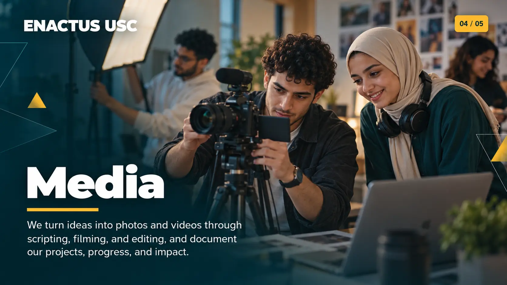 Enactus media team at work