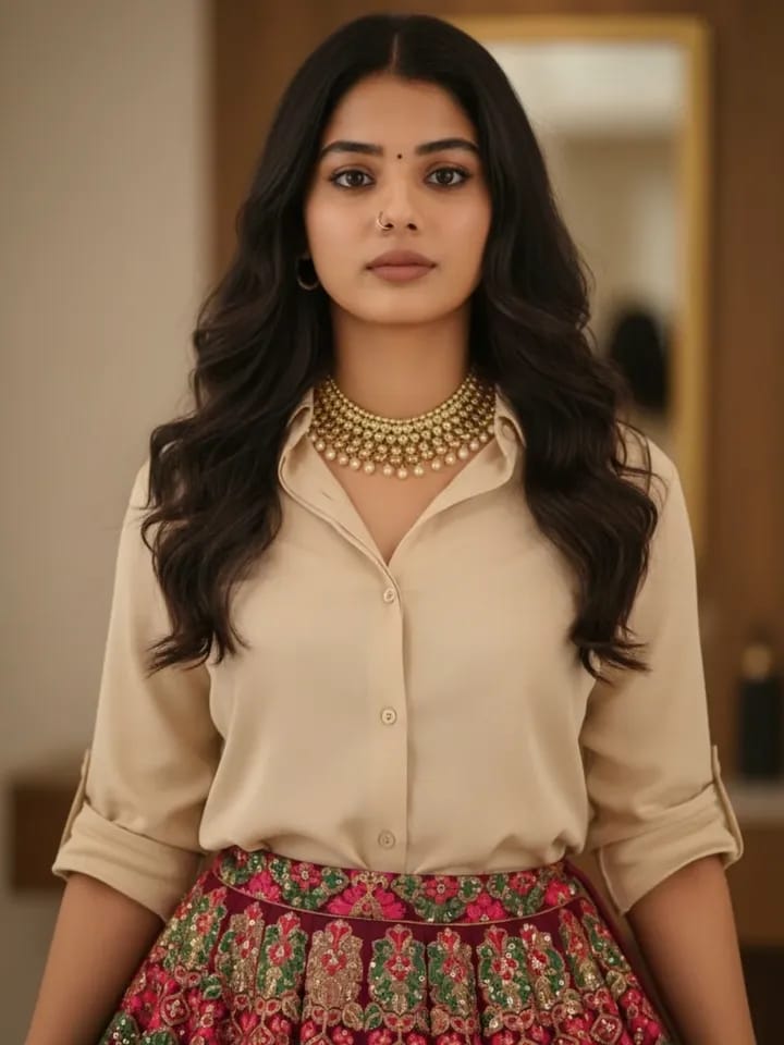 Haldi Ceremony Glow - Before: Original input image for AI image generation prompt