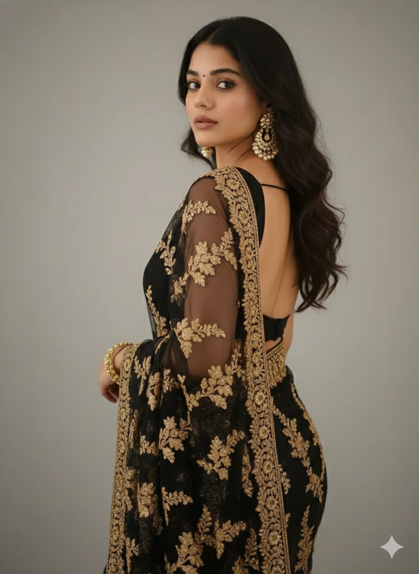 Luxury Saree Editorial - After: AI generated result using Gemini prompt