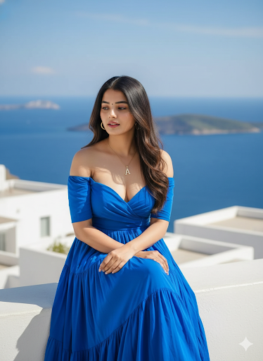 Seaside Blue Elegance - After: AI generated result using Gemini prompt