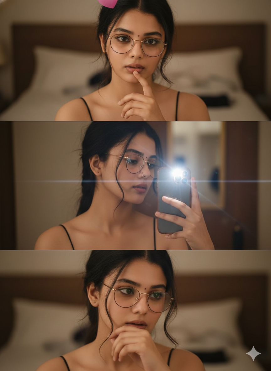 Cinematic Selfie Collage - After: AI generated result using Gemini prompt