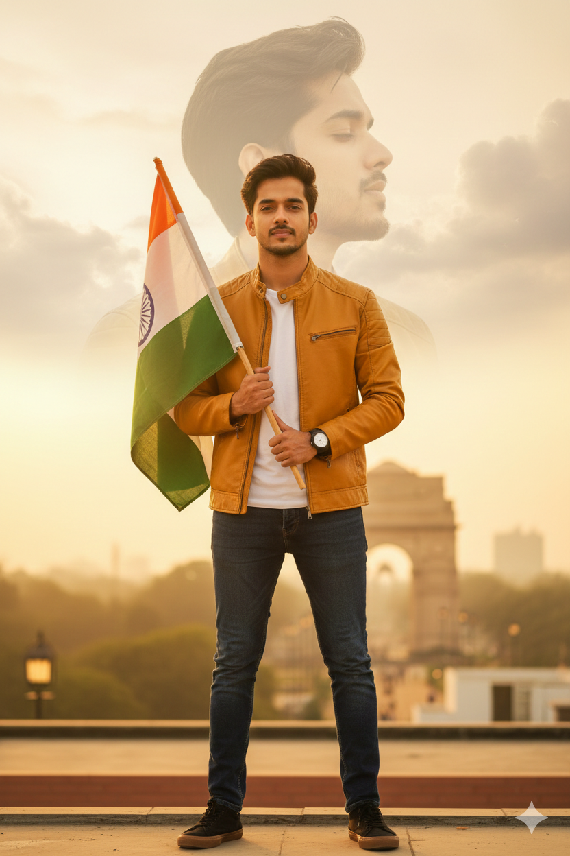 26 january man - After: AI generated result using Gemini prompt