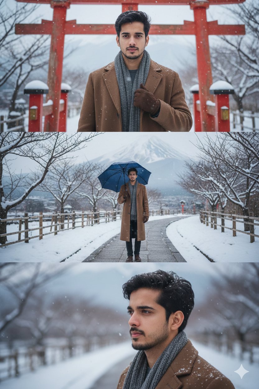 Silent Winter Memories - After: AI generated result using Gemini prompt